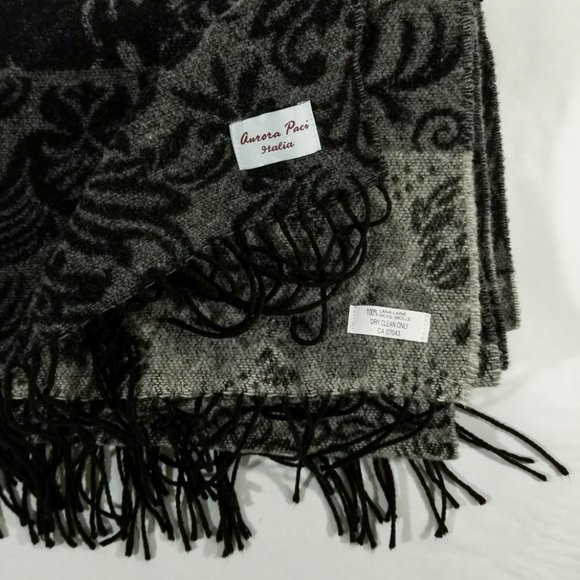 Aurora Paci Italia 100% Lana Wool Very Large Scarf - Picture 4 of 8